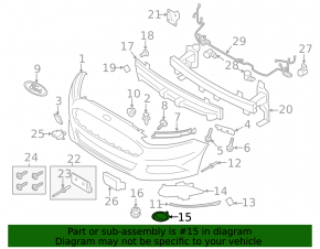 Обрамление птф правое Ford Fusion mk5 13-16 кольцо хром, песок