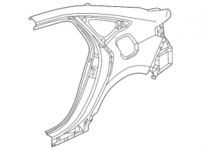 Четверть крыло задняя левая Honda Civic XI FE/FL 22-26 4d