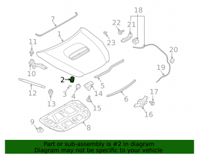 Отбойник капота Subaru Forester 19-24 SK