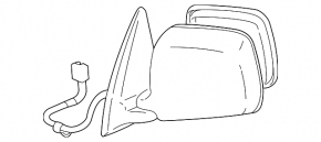 Зеркало боковое левое в сборе Toyota Highlander 01-07