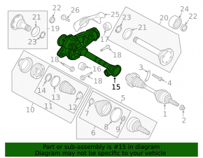 Передний редуктор Porsche Cayenne 958 11-17 4.8 Turbo