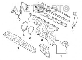 Кронштейн турбины BMW 5 G30 17-19 3.0T