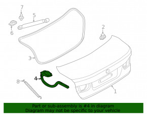 Петля крышки багажника левая BMW 3 F30 12-18