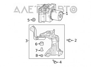 Кронштейн ABS АБС Toyota Rav4 19-24 2.5