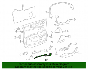 Накладка обшивки двери карточки передняя левая Audi A6 C8 19-24 хром, царапины