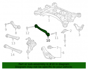 Рычаг поперечный задний левый Acura RDX 19-25 Rear link Without awd