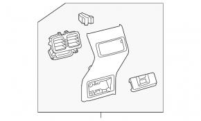 Ornamente consolei centrale spate Lexus NX200t NX300h 15-17, negre, cu deflector