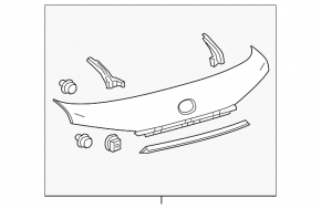 Молдинг двери багажника Lexus RX350L RX450hL 18-22 long
