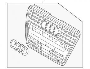 Решетка радиатора grill Audi Q5 8R 09-12 дорест