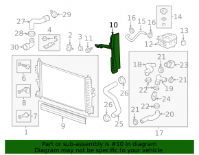Дефлектор радиатора левый Chevrolet Cruze 11-15, 1.8