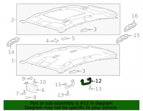Ручка потолка задняя Ford C-max MK2 13-18