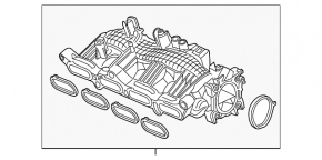 Коллектор впускной Honda Civic X FC 16-21 1.5T
