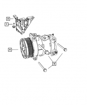 Кронштейн компрессора кондиционера Chrysler 200 11-14