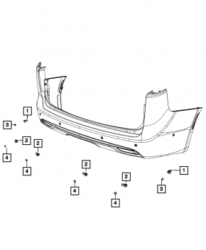 Парктроник переднего бампера Chrysler Pacifica 16-26