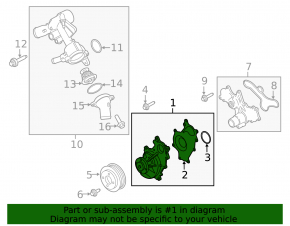 Помпа охлаждения водяная Ford Mustang mk6 15-17 3.7