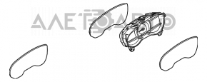 Щиток приборов Ford Edge 15-18 2 дисплея, 126k царапины
