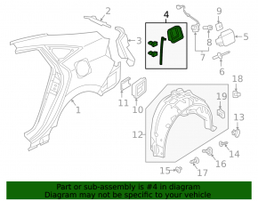 Корпус лючка бензобака Honda Civic X FC 16-21
