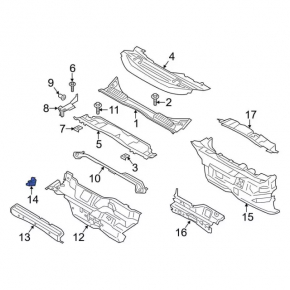 Grilă de scurgere ștergător parbriz stânga pentru Ford Escape MK3 13-19