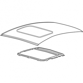 Крыша металл Ford Fusion mk5 13-20 под люк, на кузове, вмятинка