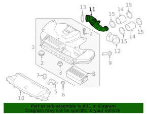 Воздуховод от воздухоприемника левый BMW X5 F15 14-18 M, S63R