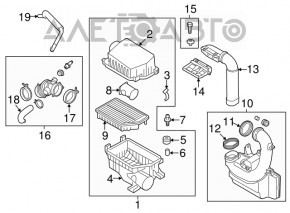 Воздуховод на коллектор Kia Forte 4d 14-16 дорест 1.8