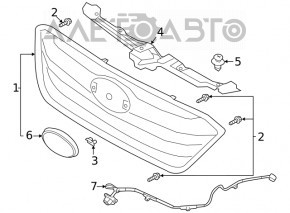 Grila radiatorului Subaru Outback 20- cu emblema