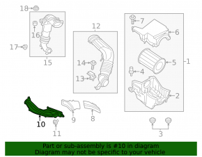 Воздухоприемник Ford Escape MK3 13-19 1.6T 2.5