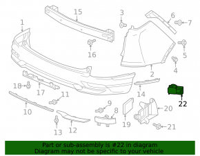 Парктроник переднего бампера Honda CRV 20-22