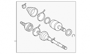 Привод полуось задняя левая Toyota Sequoia 08-16