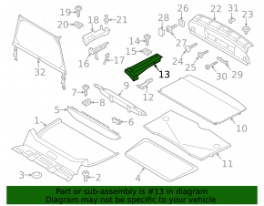 Крепление накладки пола багажника правое Mini Cooper Countryman R60 10-16