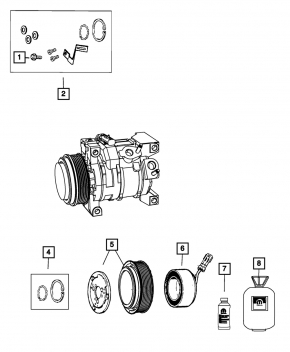 Компрессор кондиционера Dodge Grand Caravan 11-20 под печку 3 ряда