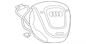 Подушка безопасности airbag в руль водительская Audi A3 8V 15-16 4d, черная