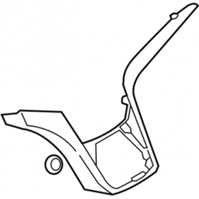 Ornamente bord inferioare centrale Ford C-max MK2 13-17, gri, negru lucios, 2 piese, zgârieturi