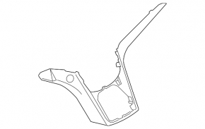 Ornamente bord inferioare centrale Ford C-max MK2 13-17, gri, negru lucios, 2 piese, zgârieturi