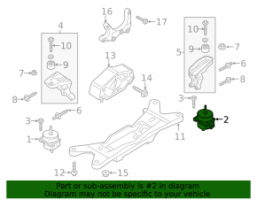 Подушка двигателя левая Ford Mustang mk6 15-21 2.3T