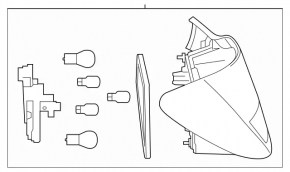 Фонарь правый Mercedes CLA 14-19