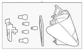 Фонарь правый Mercedes CLA 14-19