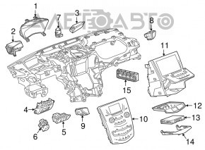 Monitor, display, navigație, controlul climei pentru Cadillac ATS 13-14, ecran de 8 inch