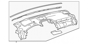 Panoul frontal cu AIRBAG pentru Lexus NX300 NX300h 18-21, piele neagră cu cusătură roșie