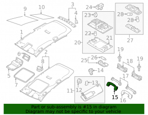 Ручка потолка передняя левая VW Golf 15-19 серая