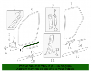 Накладка порога передняя левая Toyota Rav4 06-12