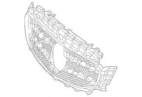 Решетка радиатора grill Mercedes W213 E 17-20 без камеры, AMG pkg