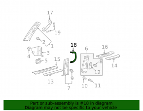 Ручка центральной стойки правая Lexus GX470 03-09