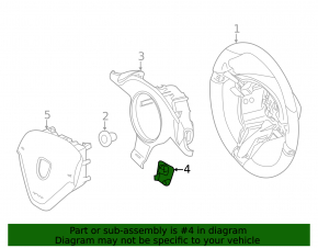 Кнопки управления на руле Porsche Cayenne 958 11-14