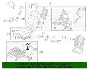 Ansamblul ventilatorului pernei inferioare a scaunului pasagerului de la Kia Sorento 21-24 HEV, PHEV defect