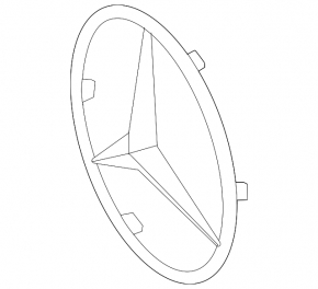Grilă emblemă Mercedes GLC 20-22 cromată