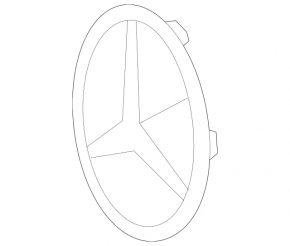 Эмблема решетки радиатора grill Mercedes C-class W205 15-18 под радар