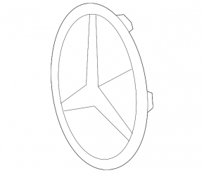 Эмблема решетки радиатора grill Mercedes C-class W205 15-18 под радар