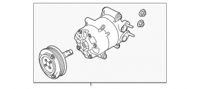 Компрессор кондиционера Ford Escape MK3 13-16 1.5T 1.6T