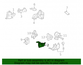 Подушка двигателя левая Toyota RAV4 06-12 3.5